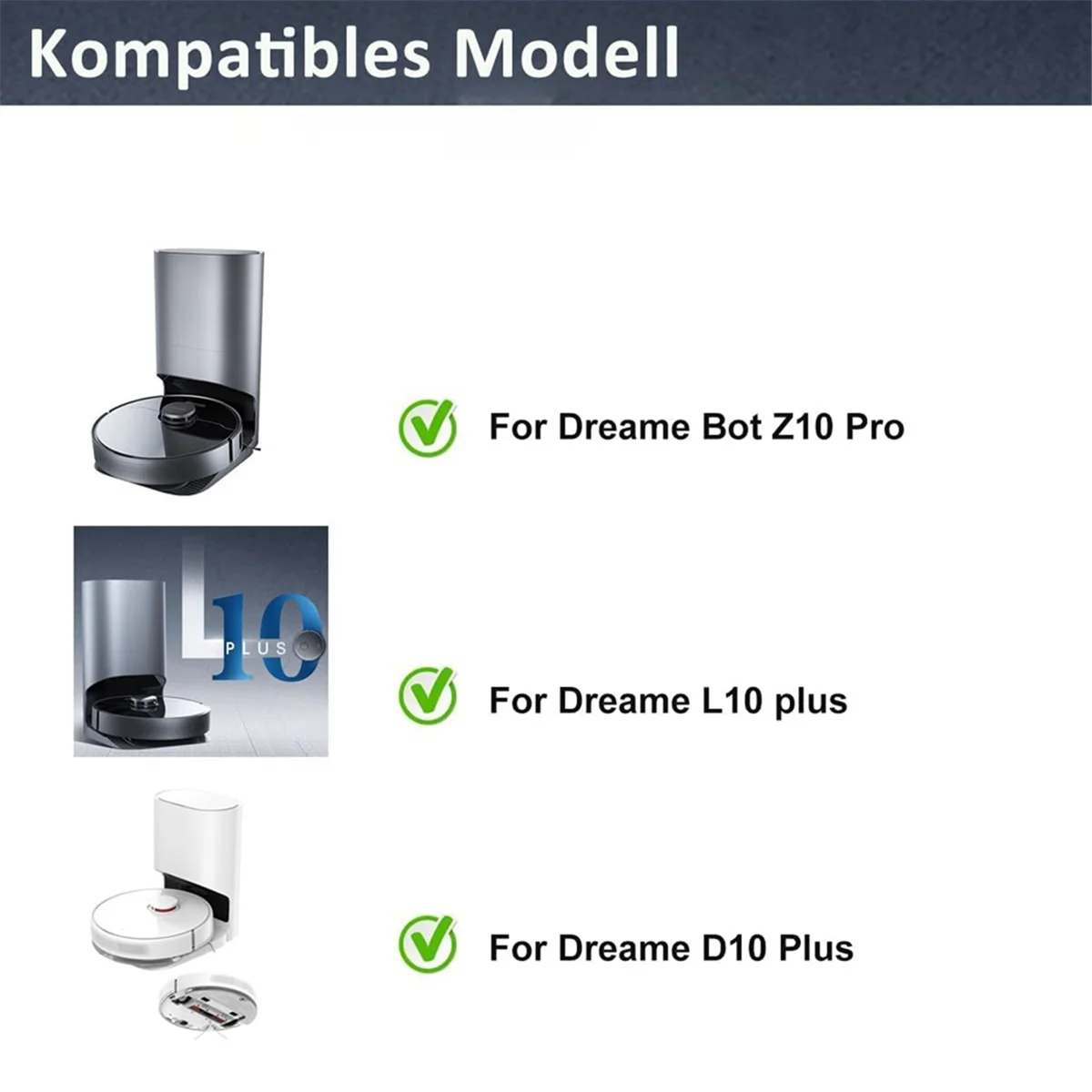 

BFYLE Accessory Set Replacement Parts for Dreame Bot D10 Plus Z10 Pro L10 Plus Main Side Brush Hepa Filter Mop Cloth