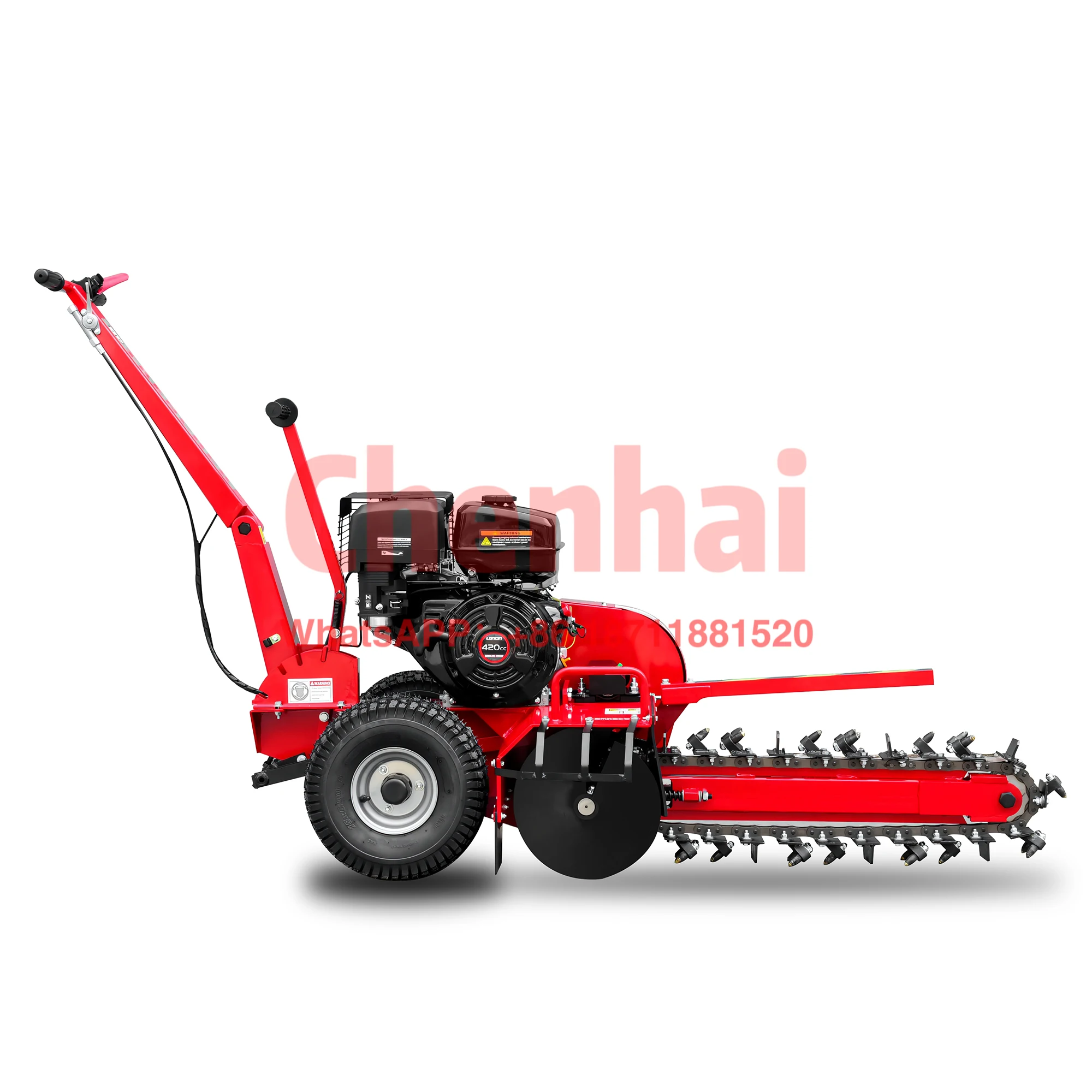 

TUV CE Certificate 15HP Max Depth 600mm Farm Trencher with Chain Saw Ditching Trenching Machine Mini Trencher Machine