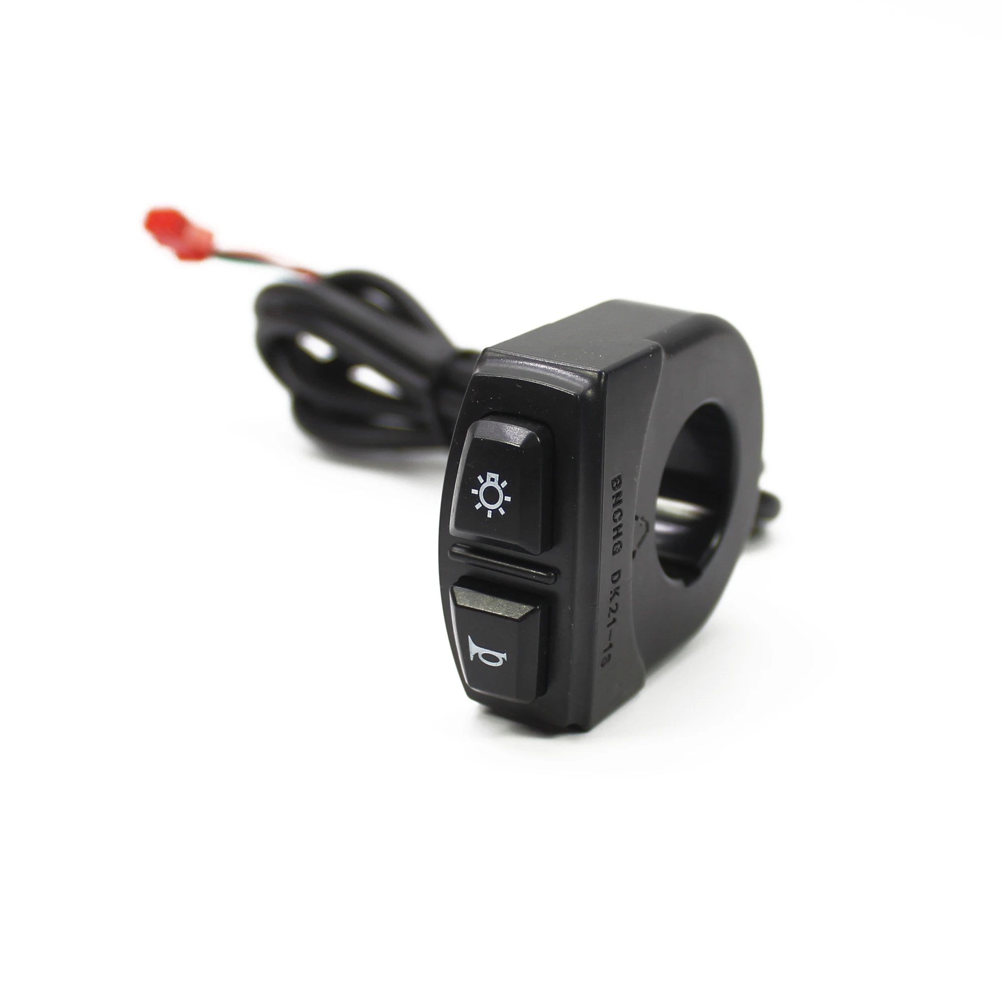 EBKE bicicleta eléctrica faro de aluminio interruptor impermeable con bocina 12V 24V 36V 48V 52V 60V 72V 6W luz LED cercana de alta potencia