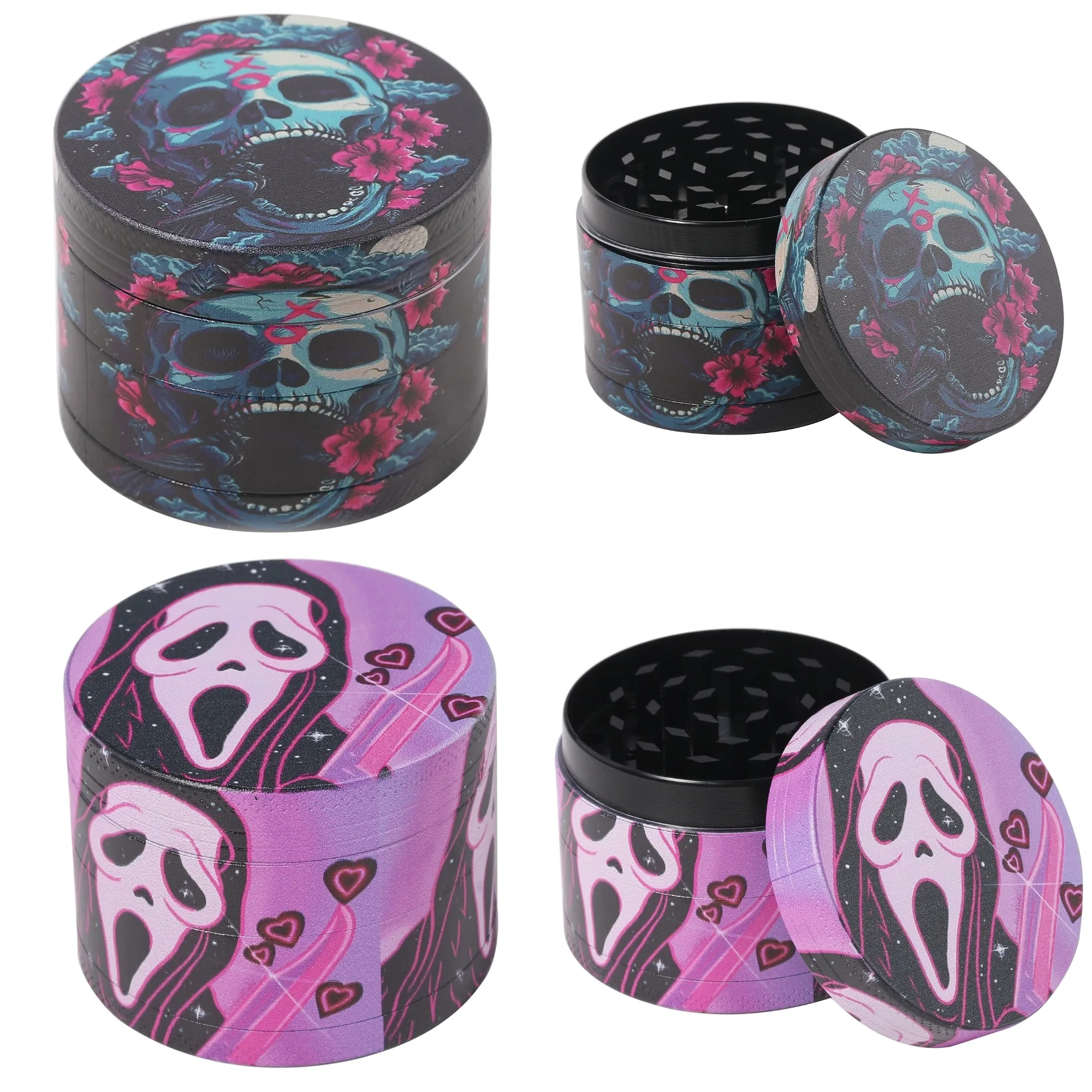 

Spooky Skull Metal Herb Grinder 2inch/50mm
