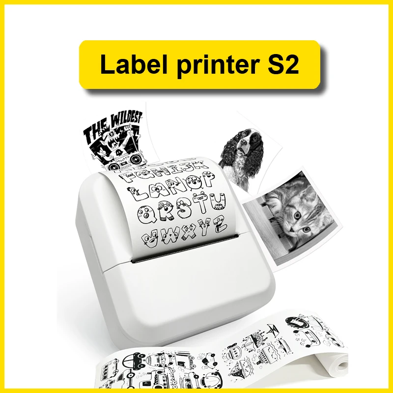 Marklife S2 Wireless Bluetooth Label Printer Portable Thermal Printer Similar as D11 D110 D101 Label Machine Mini Label Maker