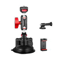 Window Glass Suction Cup Mount Magic Arm Bracket for DSLR Mirrorless Cameras for GoPro DJI Action Camera Smartphone Windshield