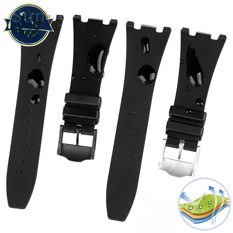 For Ap 15703 Royal Oak Offshore Series Stainless Steel Fold Buckle Accessories Men Soft Rubber Silicone 28mm 27mm Watch Strap