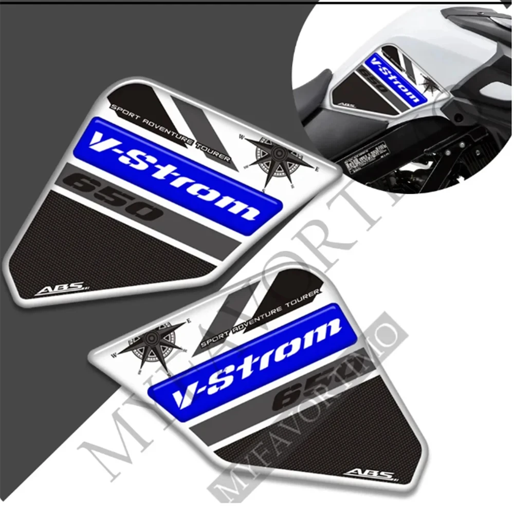 For Suzuki V STROM VSTROM DL 650 XT 650XT Adventure Tank Pad Protector Trunk Luggage Cases Stickers Fuel Oil Kit