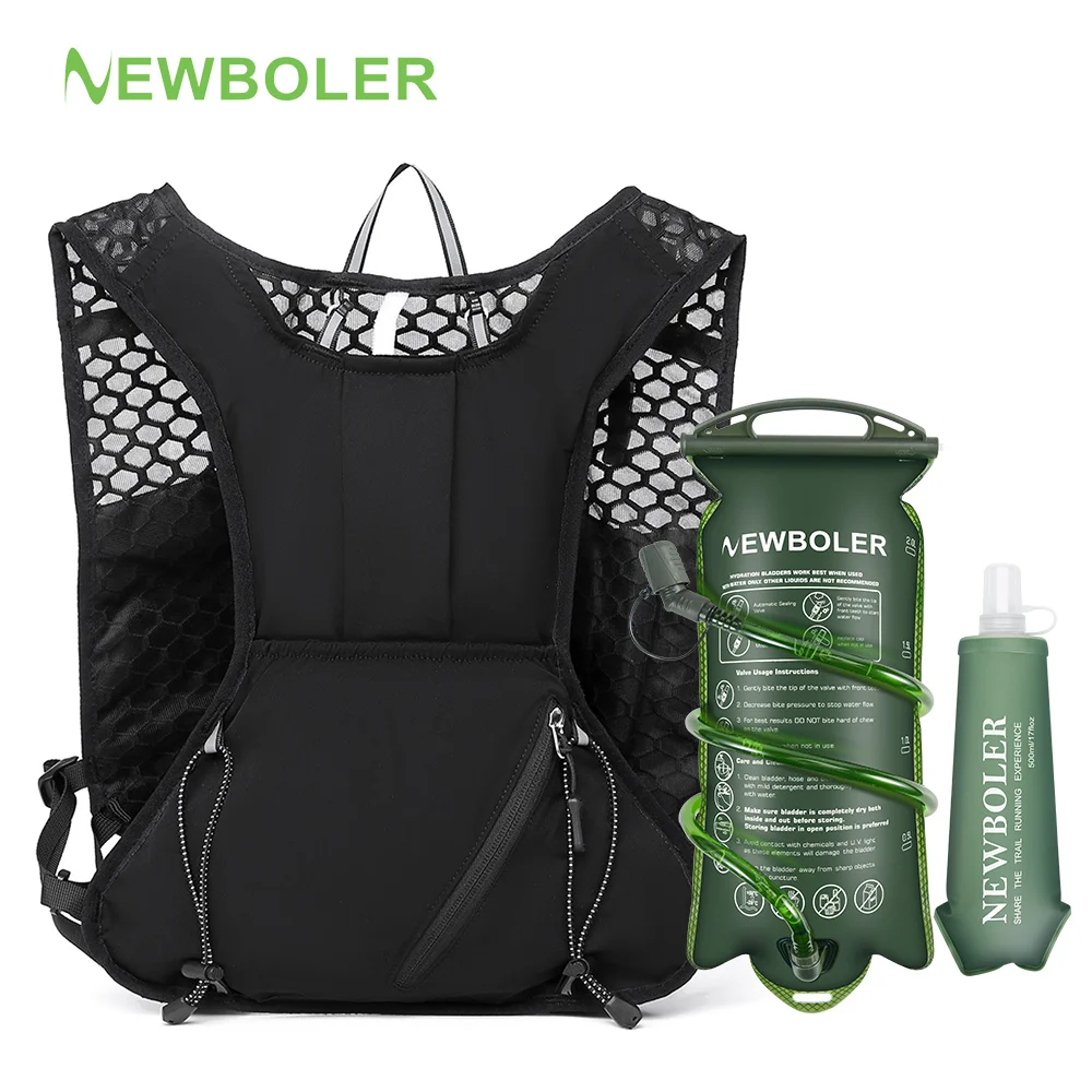 Reflective Running Hydration Vest Cycling Backpack for Outdoor Sports Climbing Hiking MTB Road Bike - Adjustable Vest Bag