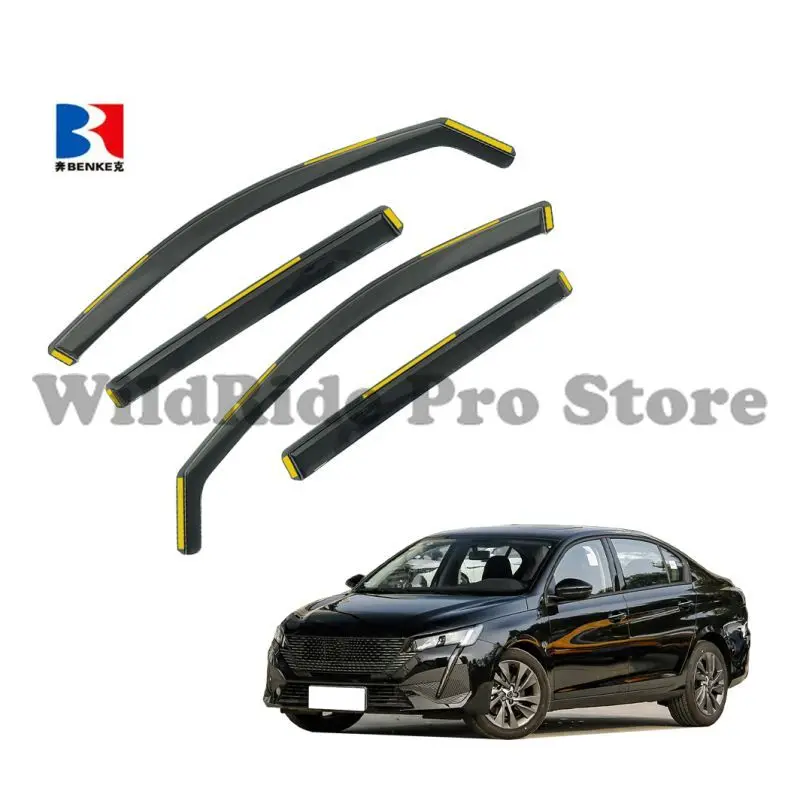 

1 set Car Deflector for PEUGEOT 408 2022 Injection Deflector PC Rain Guard Door Window Visor