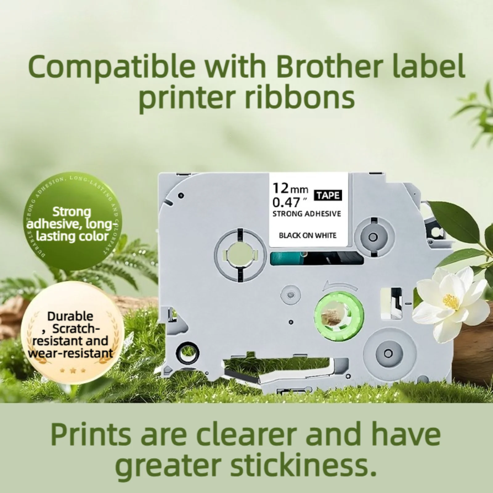 TZe-231 9mm/12mm Carbon Ribbons For Label Printers Suitable For Barcode Label Makers Compatible For Brother Label Printer