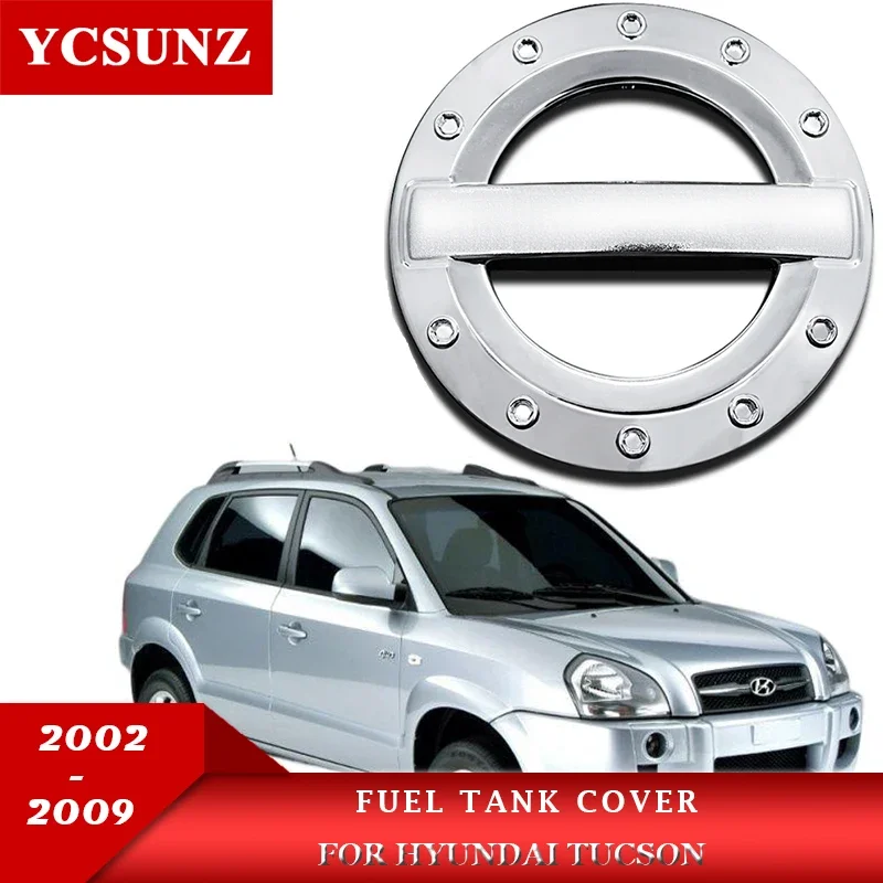 

Chrome Fuel Gas Tank Cover For Hyundai Tucson 2005 2006 2007 2008 2009 Car Exterior Parts