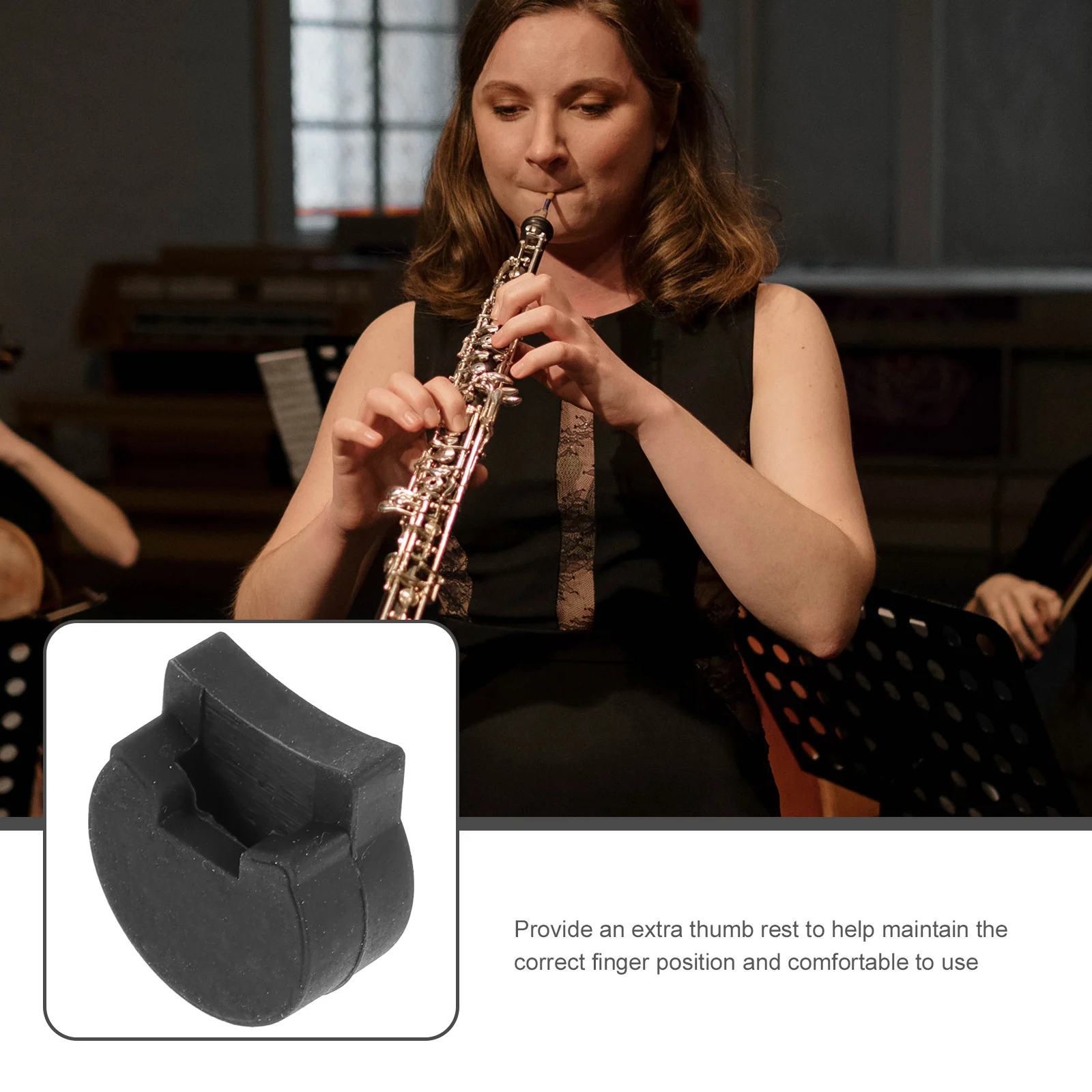 

Clarinet Thumb Rest Cover Silicone Supply Saxophone Musical Instrument Accessory Finger Pad Protector Thumb Pain Support Long