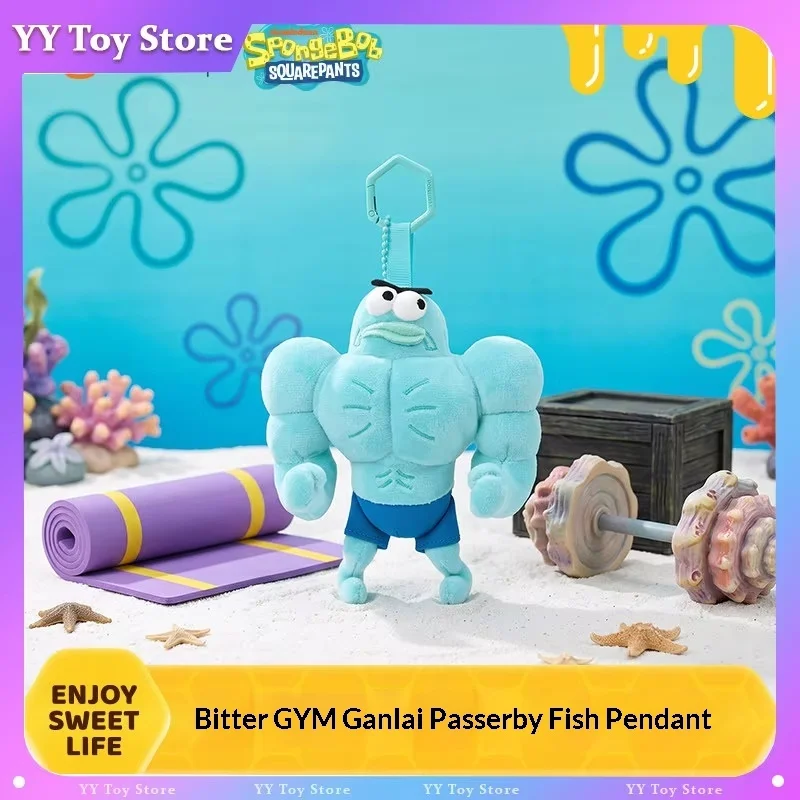 【In Stock】 Spongebob Squarepants Muscle Fish Plush Pendant Funny Hanging Ornament For Backpack Bag Decor Gift For Fans