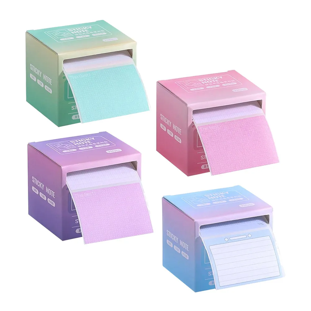 4pcs-full-adhesive-sticky-memo-pads-colorful-grid-blank-designs-pull-out-dispenser-box-for-office-school-home-writing-reminders