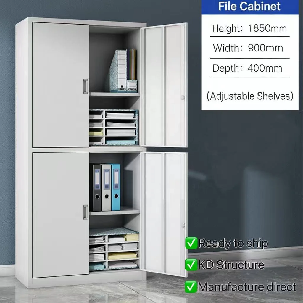 

Durable Steel Large Capacity 4-Door Filing Cabinet With Lockable Design For School Office Apartment Supermarket Hospital Use