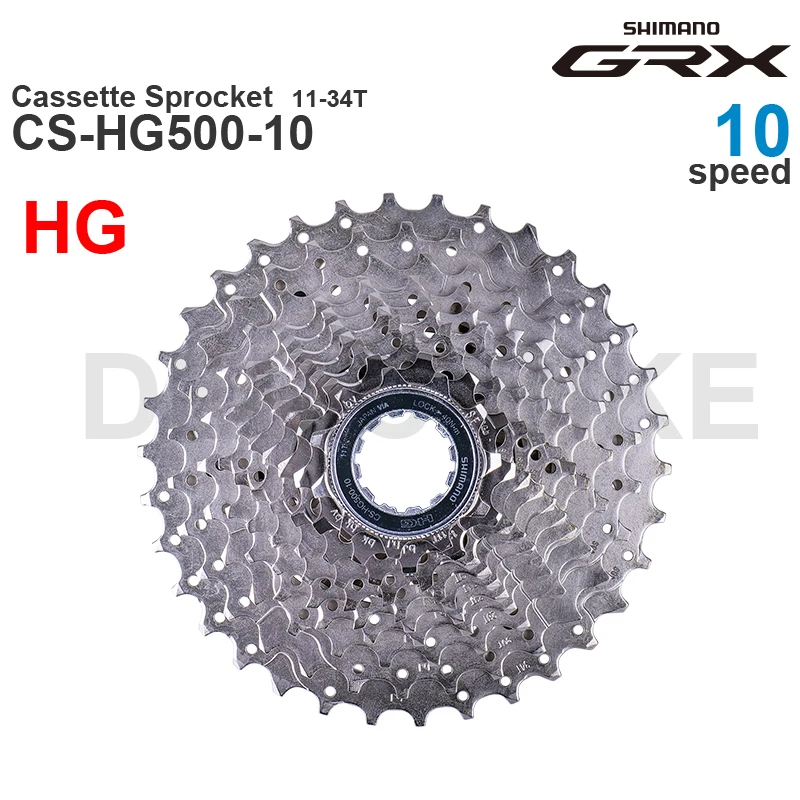 SHIMANO GRX Cassette Sprocket CS-HG500-10 10-Speed - HYPERGLIDE -11-42T, 11-34T 11-32T 11-25T 12-28T Original