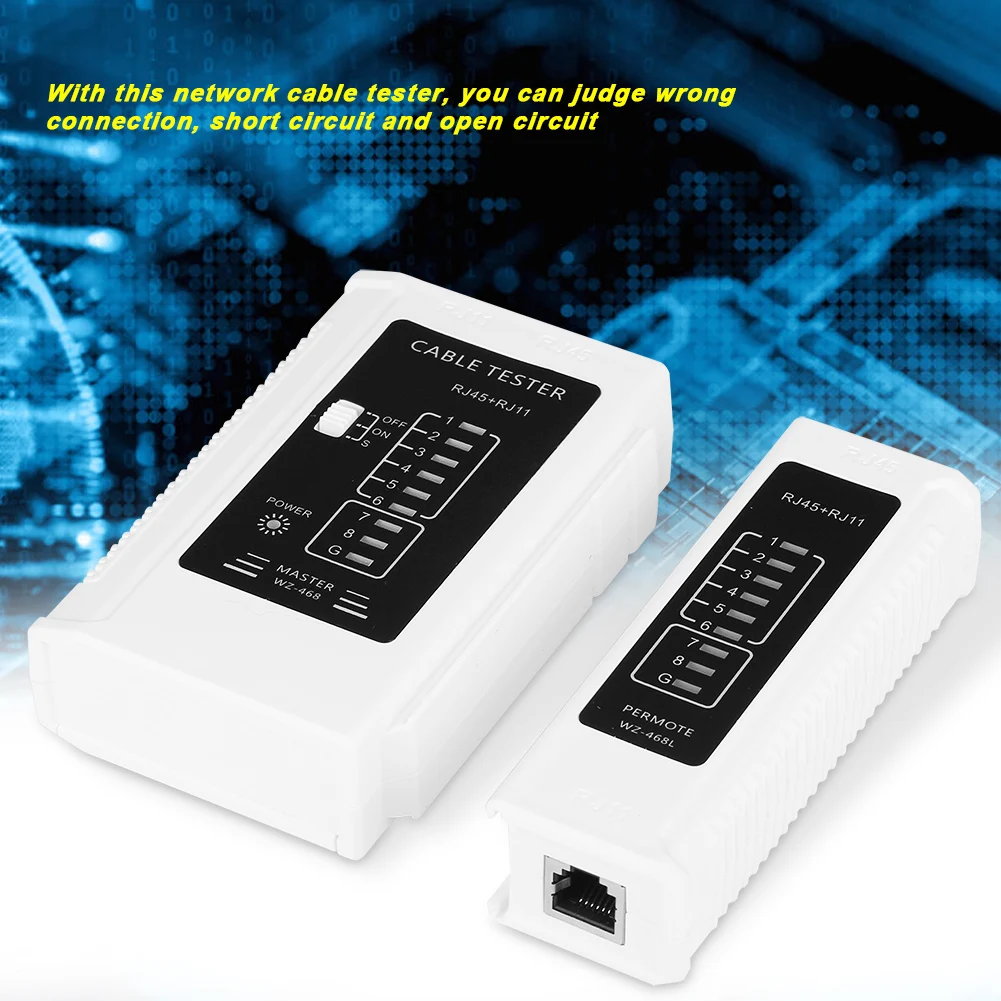Wire  Testing Tool Network Cable Tester Multifunctional RJ45 RJ11 Network Cable Tester Ethernet LAN Network Testing Tool