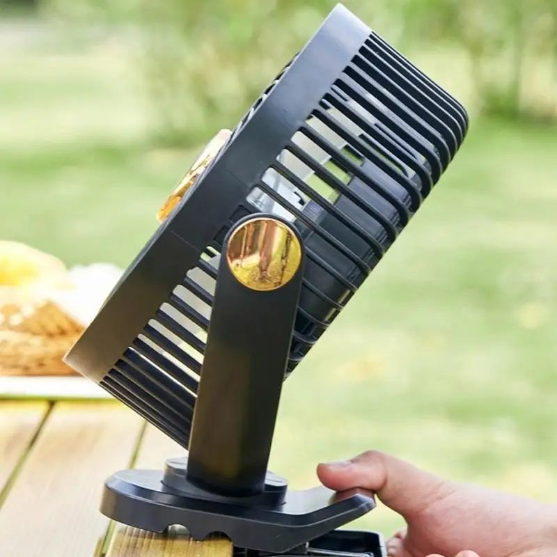 J1HF Rechargeable Mini Clip Fan USB Portable 5 Speeds Quiet Operation Fan for Office