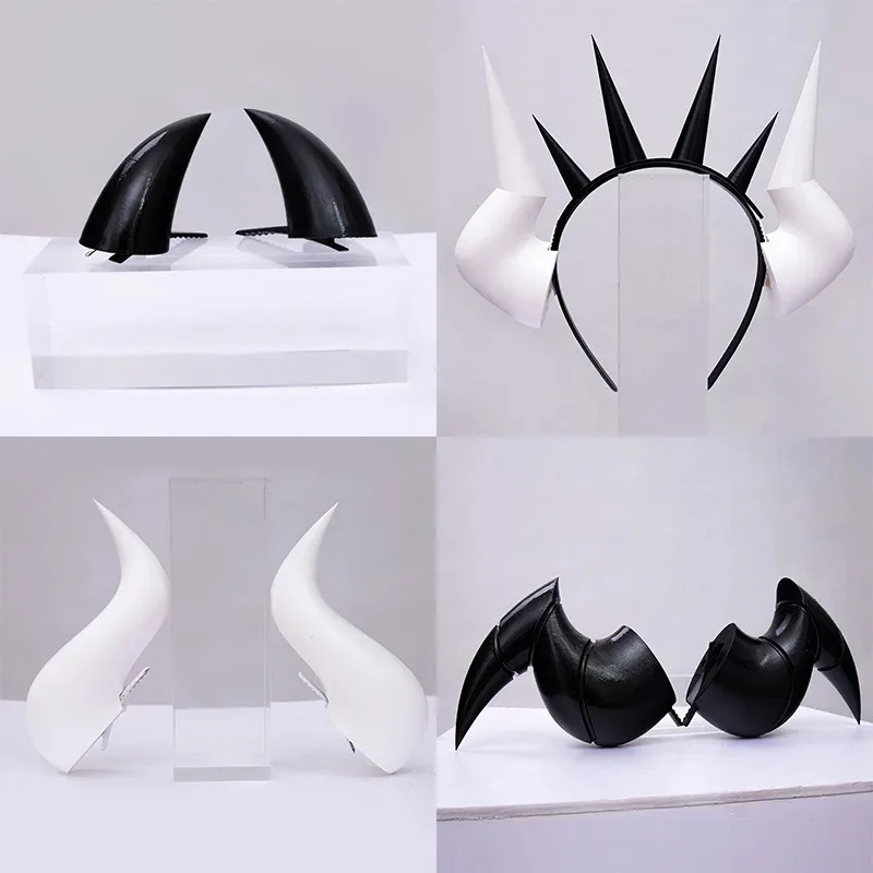 Игра Helltaker Lucifer Pandemonica Beezlebub с рогами, повязка на голову с короной, зажим на голову, головные уборы, аксессуары для косплея, аксессуары