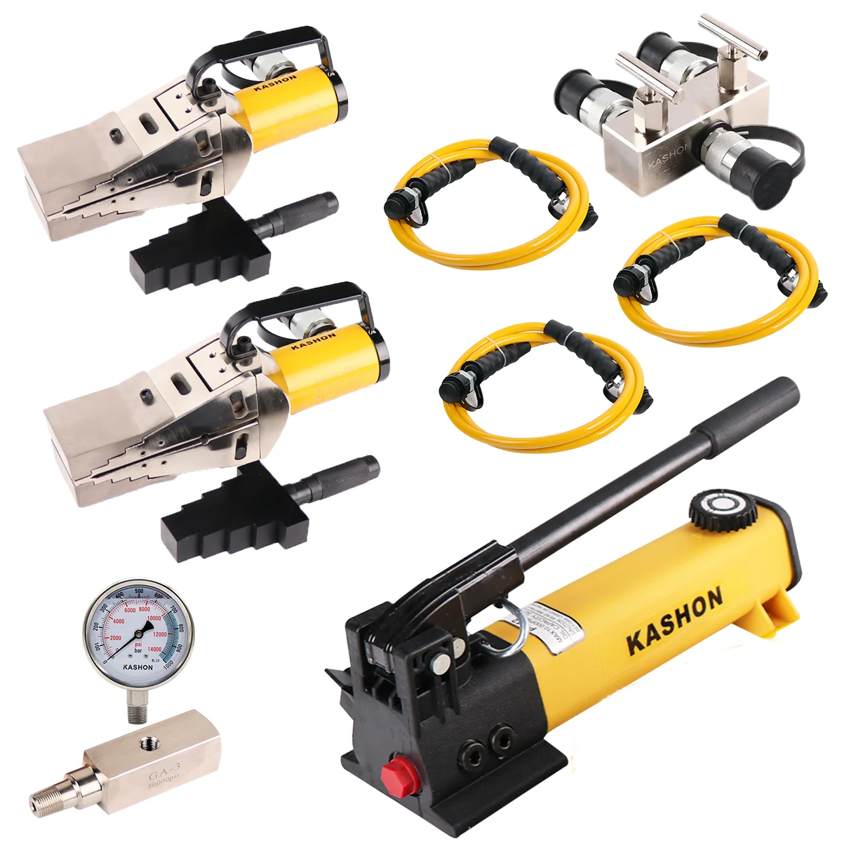 2 Set FSH-14 Flange Spreader 6mm Hydraulic Flange Spreader Portable Wedge Separator Spreading Tool 28T