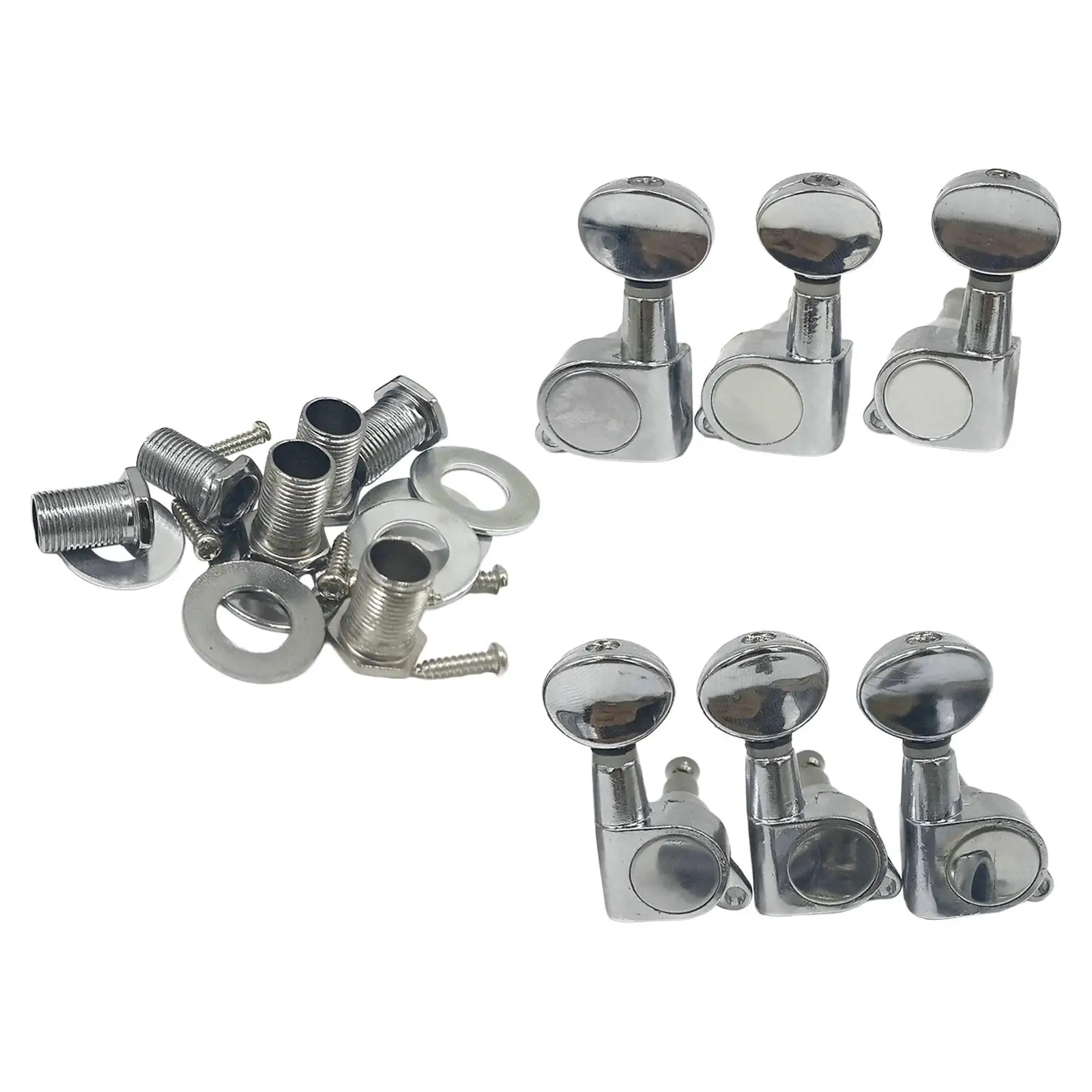 6 Pieces Guitar S Knobs Guitar String Tuning Pegs Acoustic Guitar (3 Left + 3 Right)