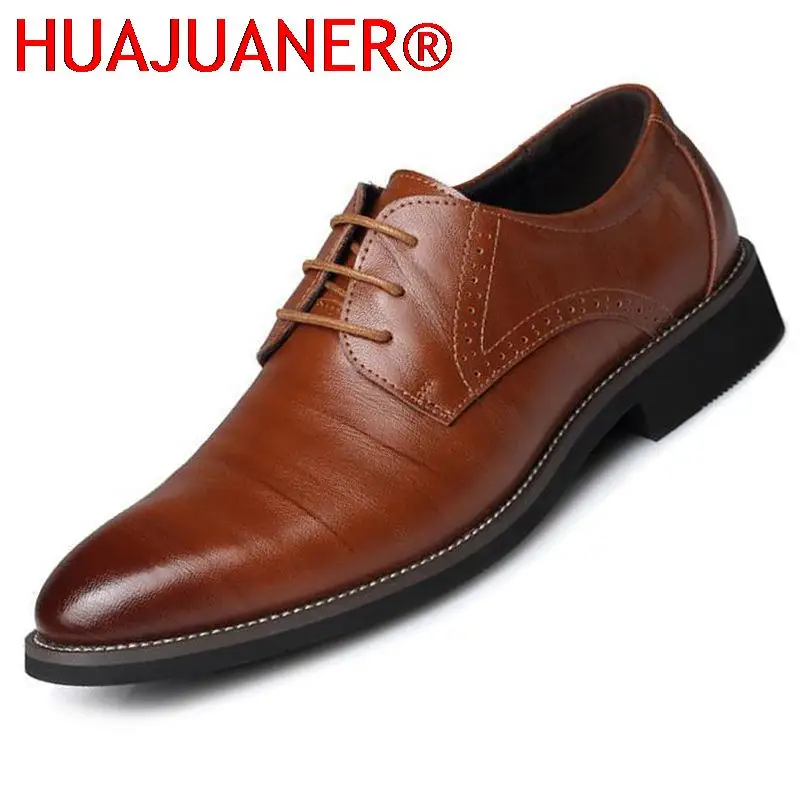 2026 Big Size Fashion Mature Man Soft Leather Shoes Wedding Business Dress Middle-aged Pointed Toe Dad Working Shoes Size 38-48