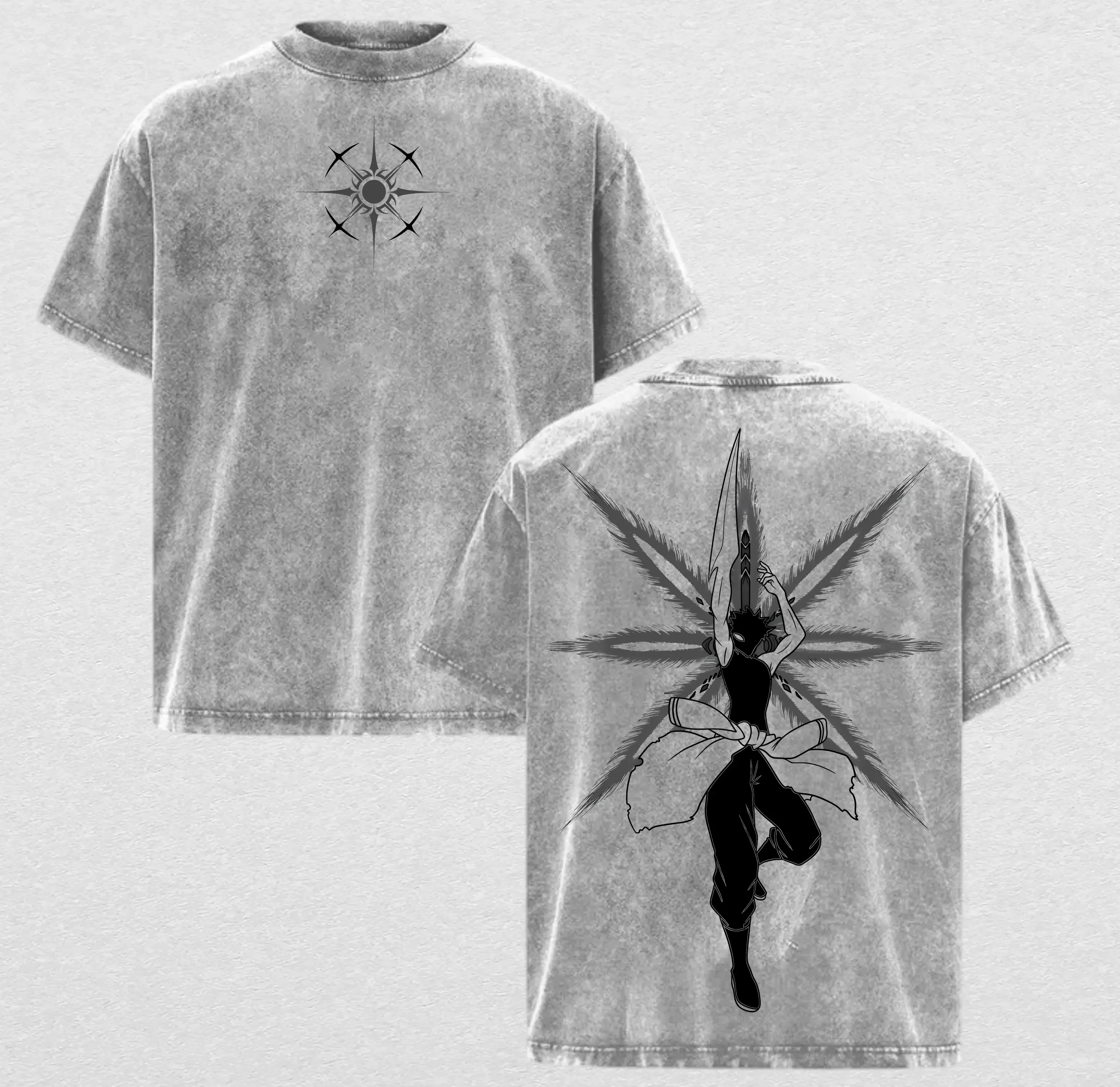 Camiseta Retro Manga Ragna Crimson, Camiseta Vintage Lavada, Ropa para Hombre y Mujer, Camisetas de Algodón Oversized Estilo Harajuku, Camiseta de Manga Corta