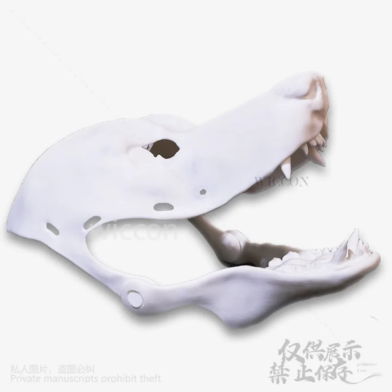 Anime berbulu Cosplay anjing Kigurumi Base Beast Skull Mask 3d Printing untuk Halloween Natal pesta Furrysuit Wanita Pria disesuaikan