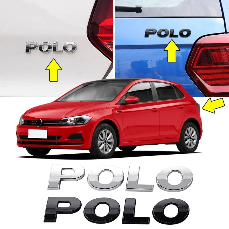 

Chrome 3D ABS POLO Rear Trunk Sticker Car Styling Auto Body Side Fender Badge Letters Emblem Labeling Logo Decal For Volkswagen