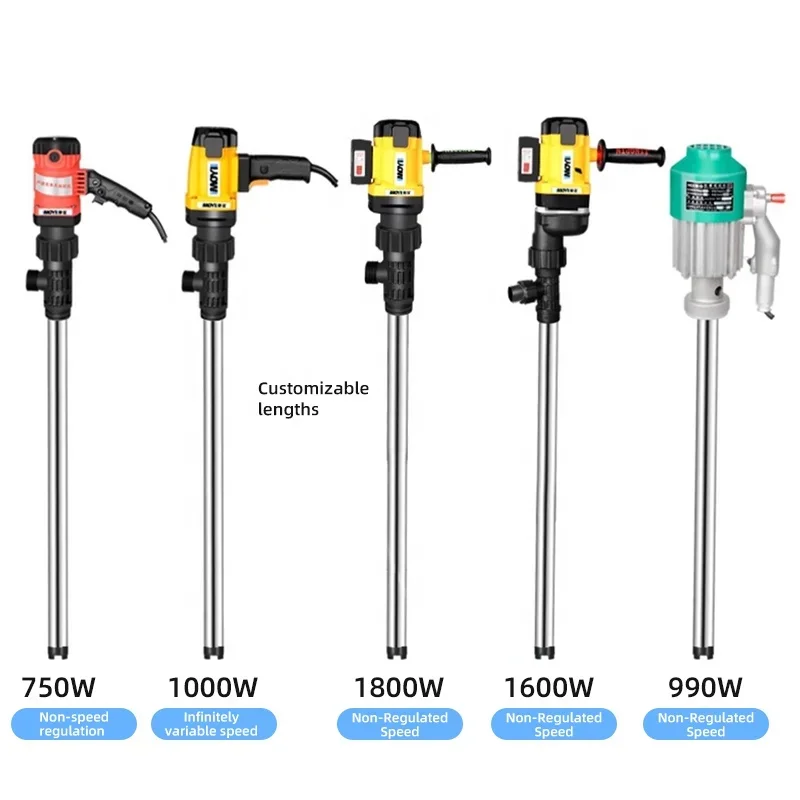 Portable high viscosity electric drum pump, food grade 200l electric mini barrel oil rod conveying pump