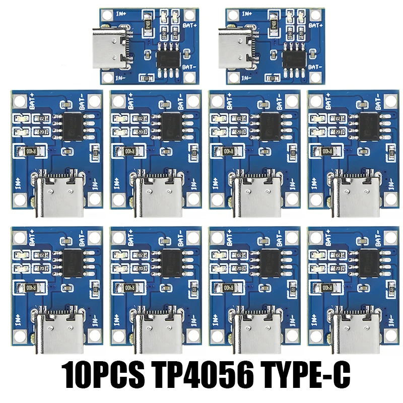 10 STKS Micro/TYPE-C/MINI USB 5 V 1A 18650 TP4056 Lithium Batterij Oplader Module Opladen Board Met Bescherming Dubbele Functies XCW