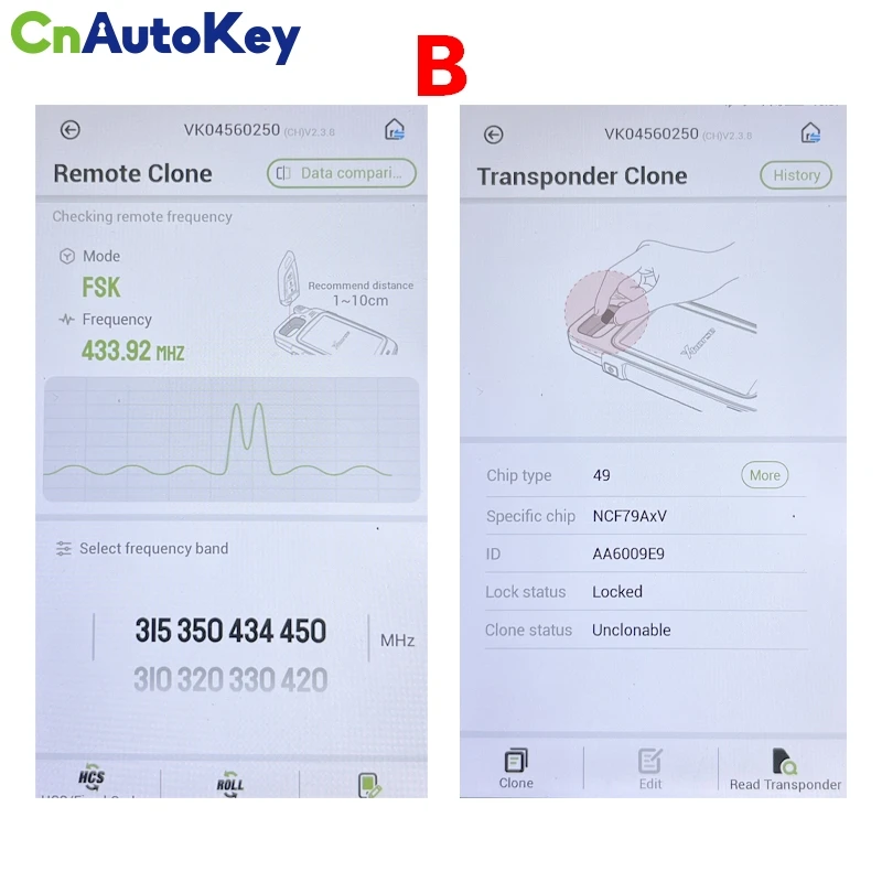 CN007382 433MHz 49 ชิป FCCID R58U0 R58U2 กุญแจรีโมทอัจฉริยะแบบไร้กุญแจสำหรับรถยนต์โตโยต้า 2 ปุ่ม