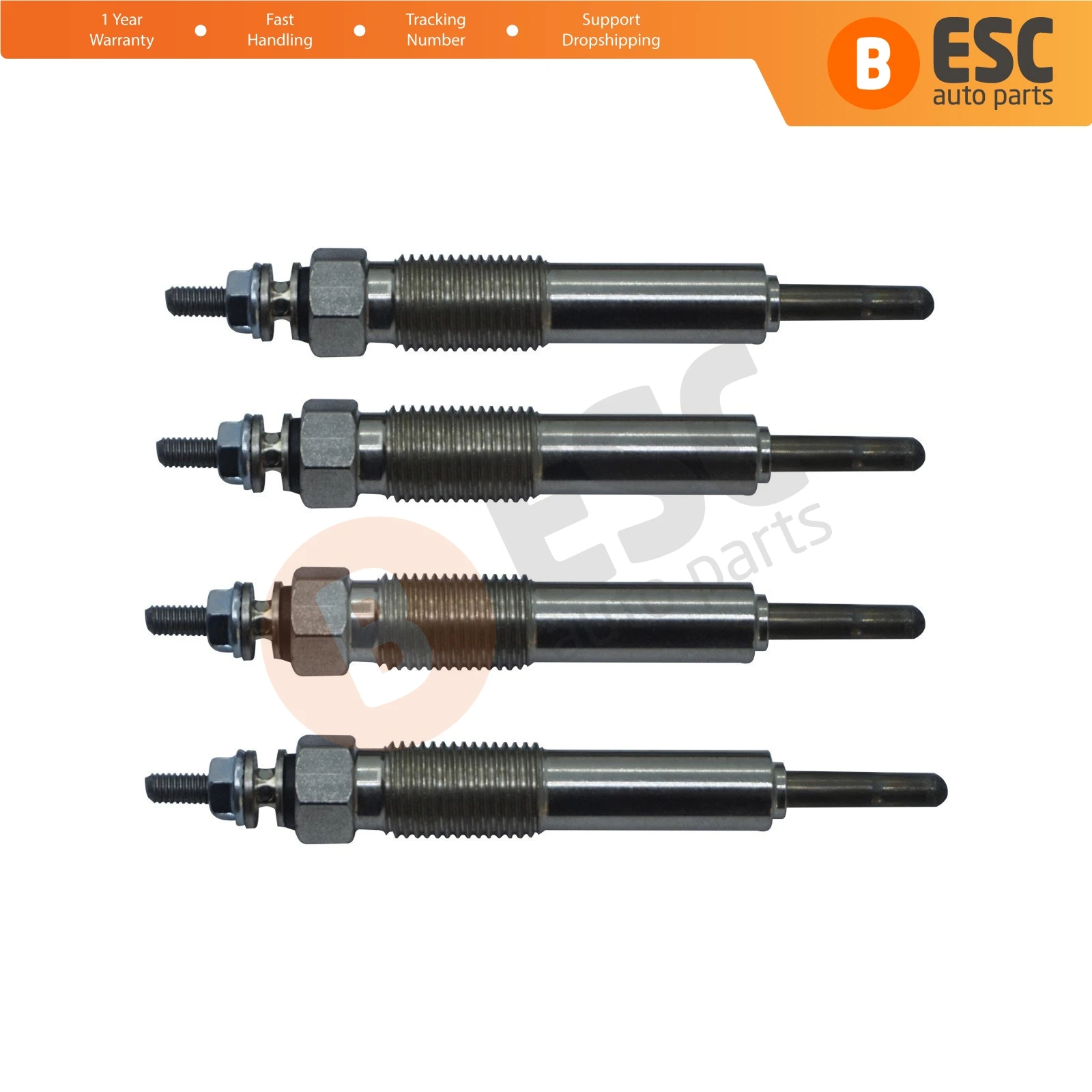 ESC Auto Parts EGP81-1 4 Pieces Heater Glow Plugs 20.5 Volt ME017010, GJ54MI for Mitsubishi Canter Rosa 4D30 Ship From Turkey