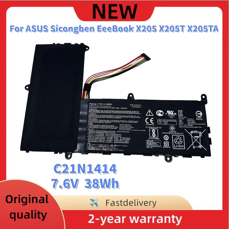 New 7.6V 38Wh C21N1414 Laptop Battery For ASUS Sicongben EeeBook X205 X205T X205TA F205TA Series
