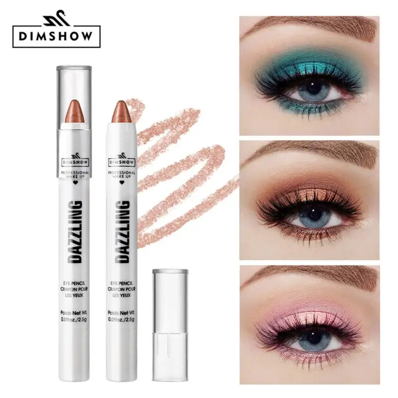 DIMSHOW Highlighter Eyeshadow Pencil Waterproof Glitter Nude Eye Shadow Lying Silkworm Makeup Pigment Cosmetics Eyeliner Pen·