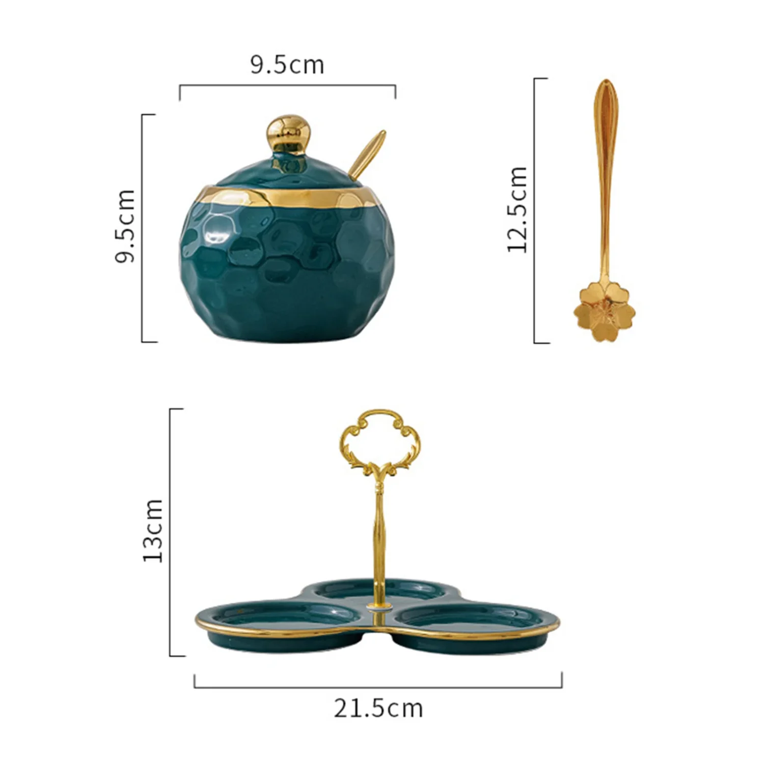 3pcs Ceramic Spice Jars Condiment Jars  Restaurants Sugar Kitchen Counter White Ceramics Spice Jars Set Container Canisters