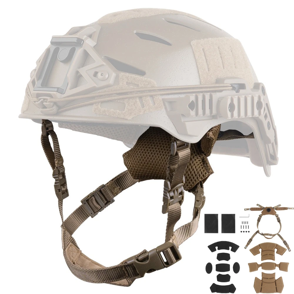 Wosport Team Wendy 3.0 Helmet Liner Suspension Pads Adjustable Dial Chin Strap Replacement Accessory for Airsoft Outdoor Gear