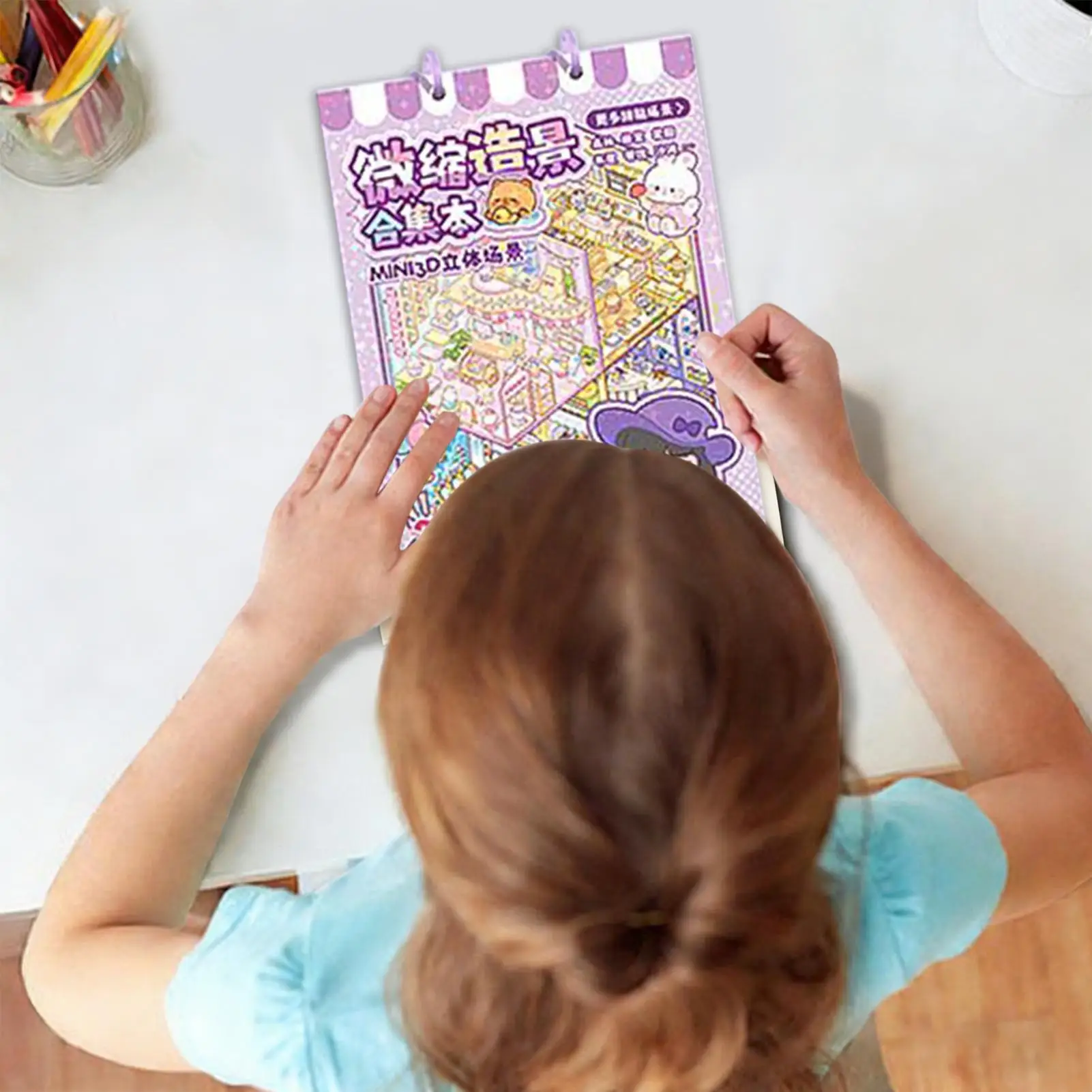 

3D Sticker Scene Book Fun Cartoon Landscape Decals DIY 3D Sticker Scene Scrapbook Supplies For Kids Adults Scrapbooking Notebook