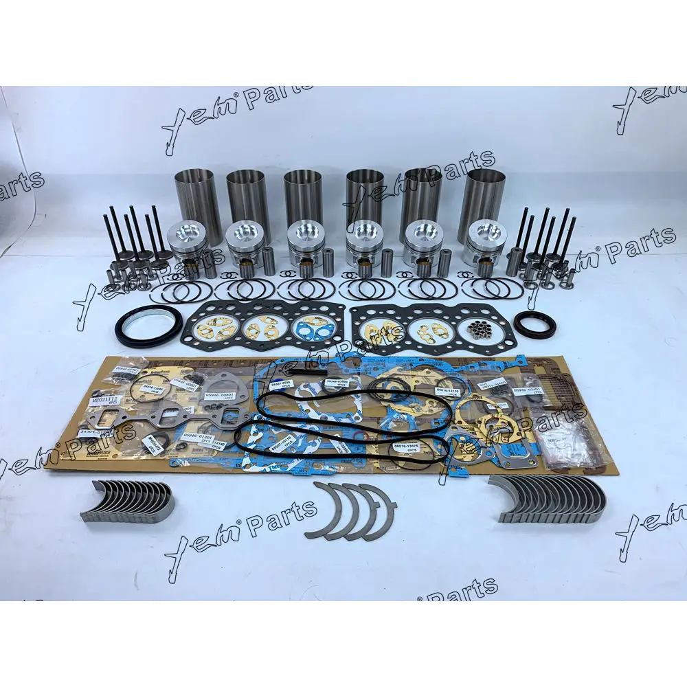 

S6K Overhaul Gasket Kit With Cylinder Gaskets Piston Rings Liner Bearing Valves For Mitsubishi S6K Diesel Engine Spare Parts