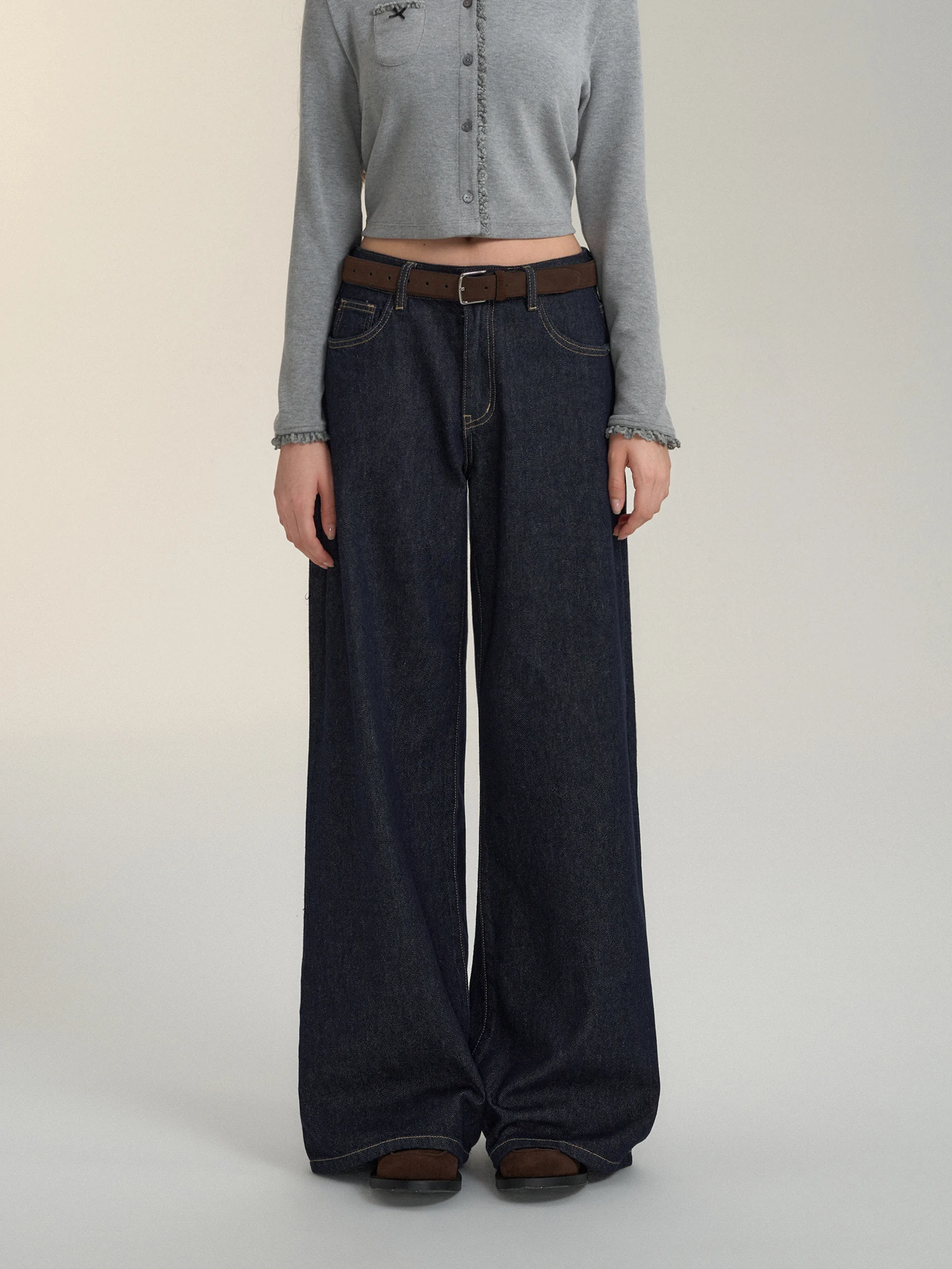 

SOMESOWE оригинальные цветные темно-синие плиссированные джинсовые джинсы Street Sle, свободная посадка, классический узор, длинная футболка све для женщин