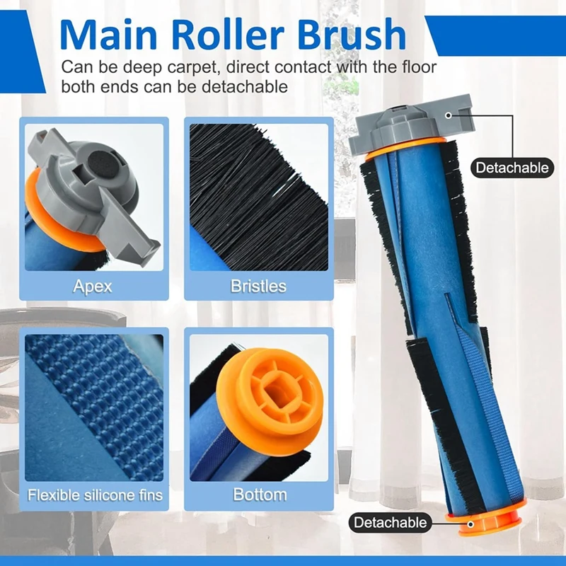BEST Replacement Parts for Shark AV2610WA RV2610WA Matrix Plus 2- In-1 Robot Vacuum Cleaner Main Side Brush Filter Mops