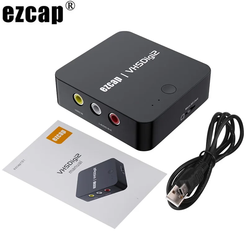 

3RCA AV Recorder VHS Digitizer Old Video Cassette Camcorder Video Capture Card To TF Card USB Flash Drive HDMI Loop , No Need PC