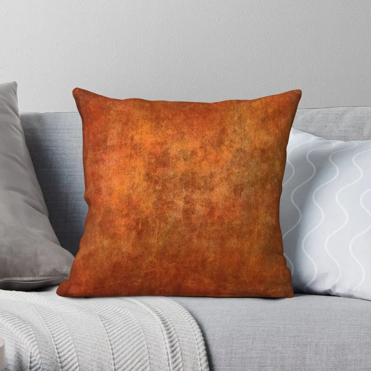 Orange Rust Stone Textures Pillowcase Polyester Linen Velvet Creative Decorative Throw Pillow Case Bed Cushion Cover Wholesale