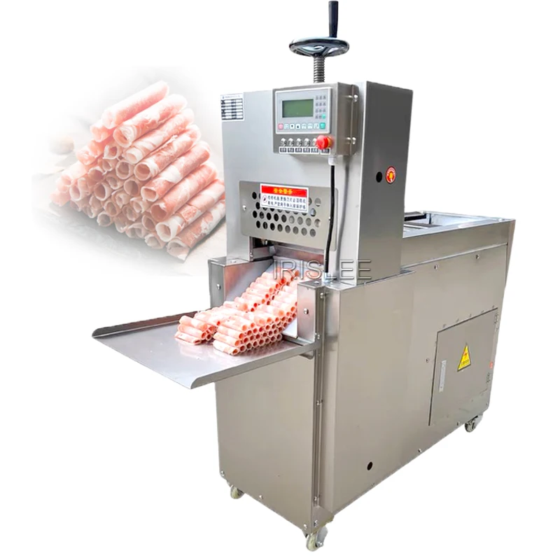 Stainless Steel Cnc Double-Cut Lamb Roll Machine Mutton Beef Roll Meat Slicer Freezing Meat Meat Slicer