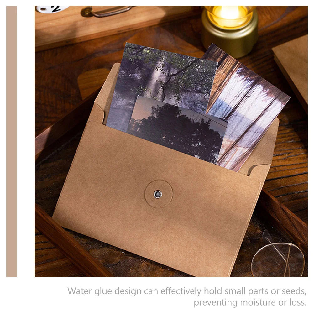 Vellum Envelopes Kraft String Envelope Vintage File Folder Project Pockets Button String Tie Closure File Jacket Document