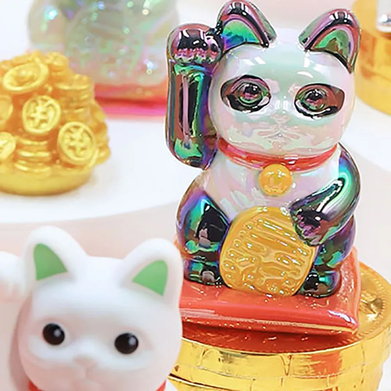 Blessing Lucky Cat Series Mini Blind Bag Guess Bag Mystery Box Toys Doll Cute Anime Figure Desktop Ornaments Gift Collection