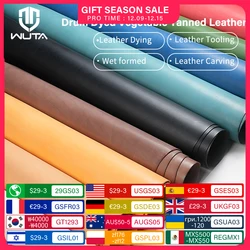 WUTA Full Grain Drum Dyed Vegetable Tanned Cowhide Skin Pre-cut Vachetta Leather Genuine Leather Craft Material DIY Bag Wallet