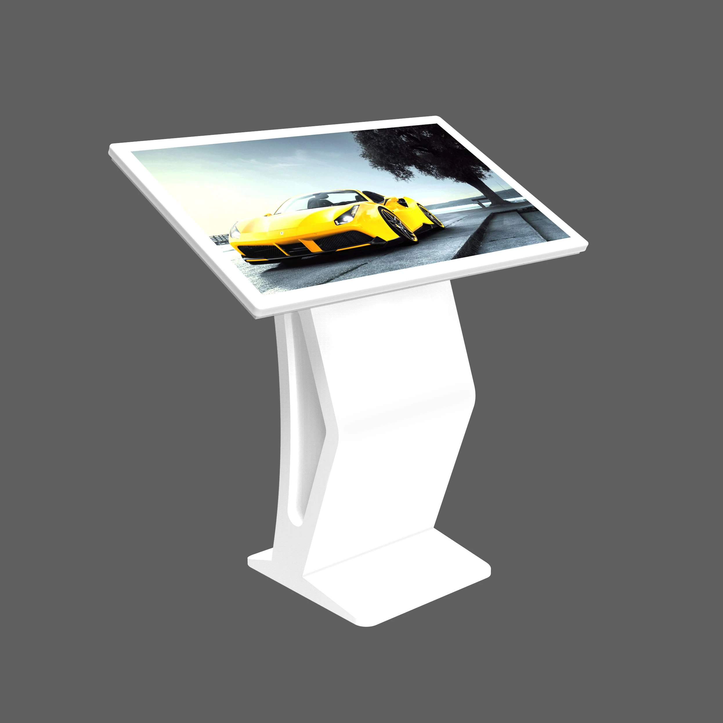 

Metal K-shape Base Stand For Interactive Information Touch Screen Kiosk, Shopping Mall, Subway, Hotel Exhibition Hall Display