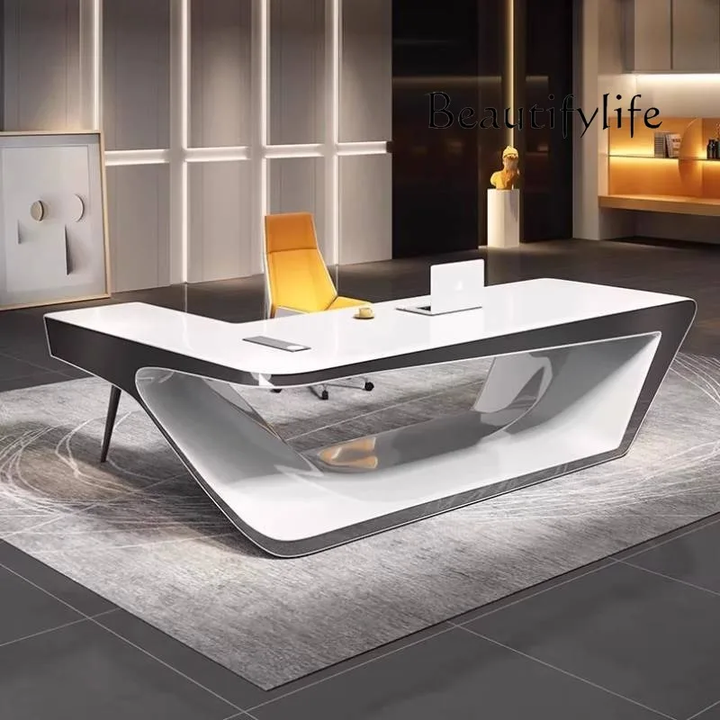 X Strong Luxury Executive Office Desk Wood Manager Modern Computer Standing Office Desks White Large Mesas De Escritorio Furnitu