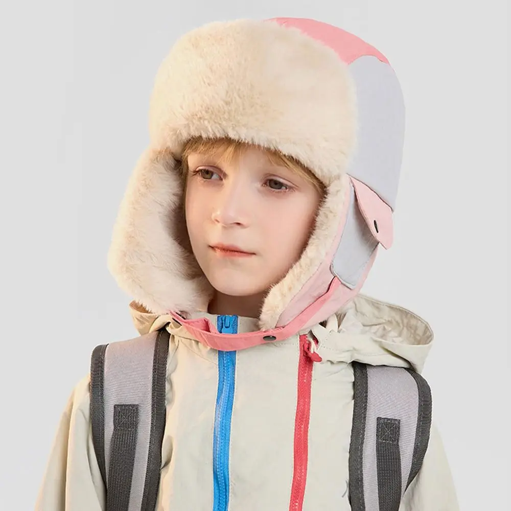 

Fashion Warm Children's Winter Hats Windproof Thickening Earflap Cap Cold Proof Pilot Hat Boys Girls