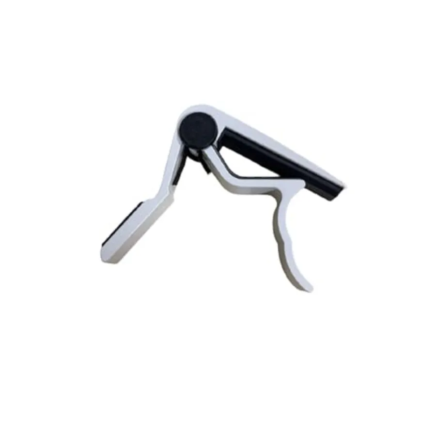 

Guitar Capo Clamp for Acoustic and Electric Guitars, White, High-Quality Metal Alloy, Quick-Change Mechanism, One Size Fits Mos