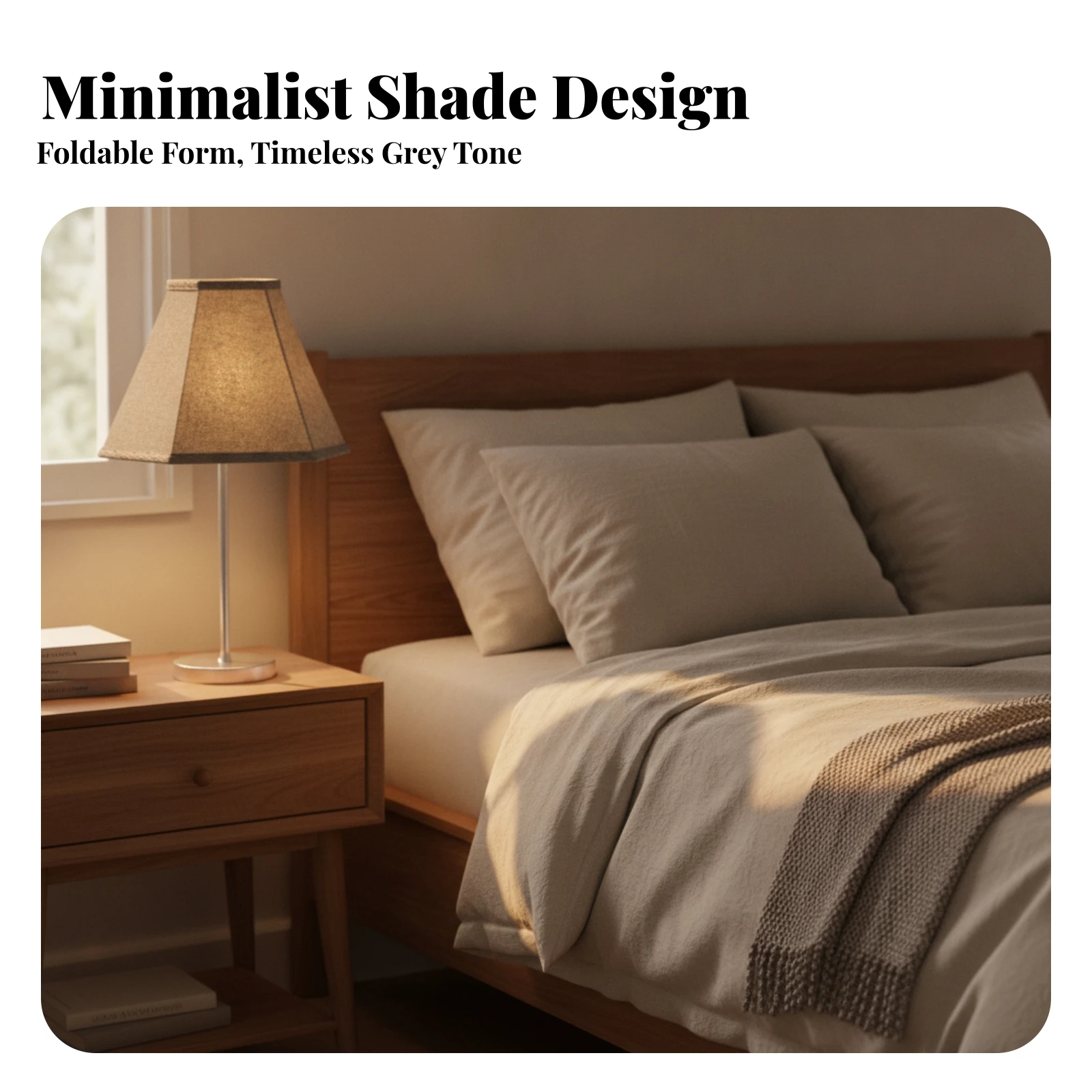 Square Linen-Style Lampshade Decorative Tapered Square Lamp Shade Foldable Lampshade with Metal Frame Easy to Install