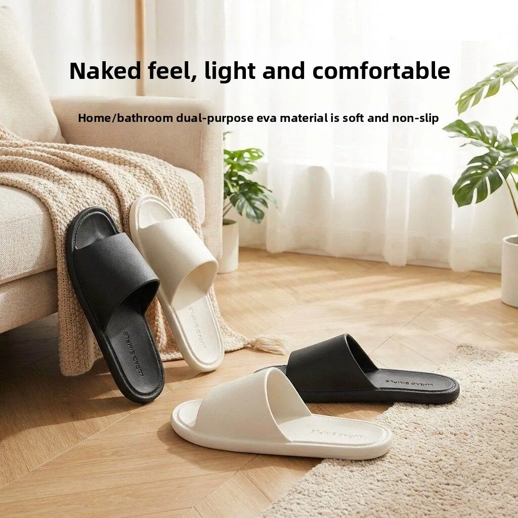 

Portable Indoor Outdoor Slip-resistant Lightweight Summer Couples Slippers Women's Soft Bottom Bathroom Shower Casual Sandals